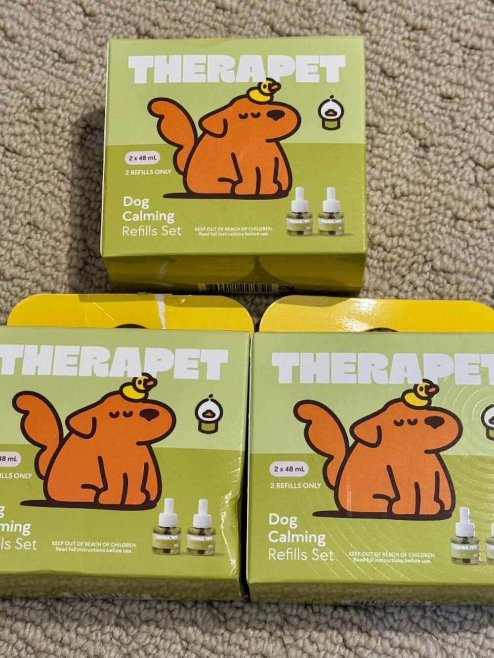 Therapet Dog Calming Refills Sets In Boxes 6 Refills Total